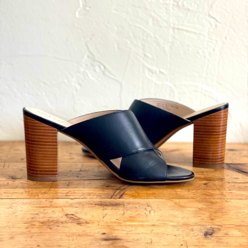 Cole Haan Gabby black slide, 3.25 in stack heel